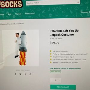 Inflatable jet pack Halloween costume